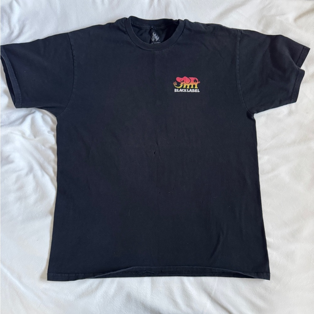 Black Label Vintage Short Sleeve Black Tees